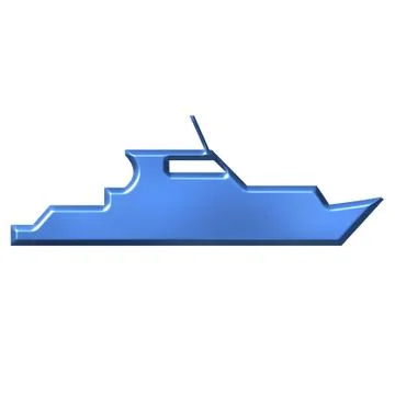 Azure Boat Stock Illustration