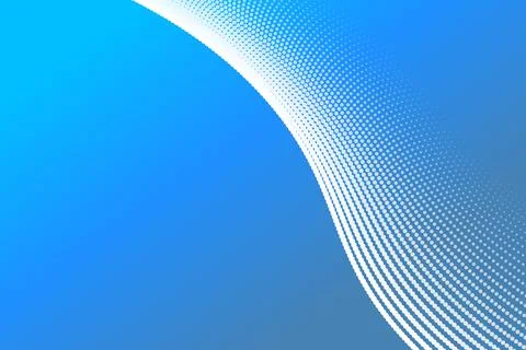 Azure Breeze Gradient with White Dotted Halftone Stock Illustration