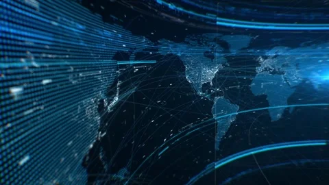 Azure Earth Map. Video in Loop. Stock Footage 342406817