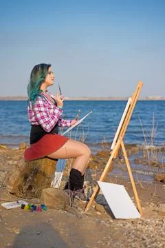 An azure muse Stock Photos
