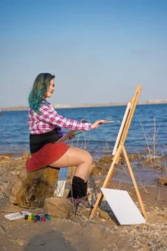 An azure muse Stock Photos
