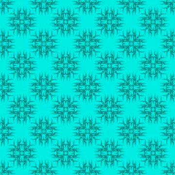 Azure Ornamental Seamless Line Pattern Stock Illustration