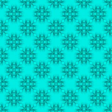 Azure Ornamental Seamless Line Pattern Stock Illustration