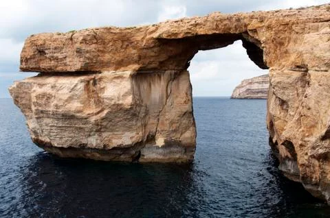 Azure rock on gozo Stock Photos