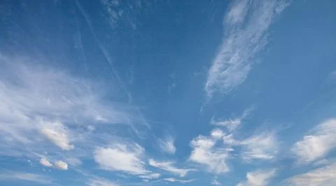 Azure sky background with white clouds Stock Photos