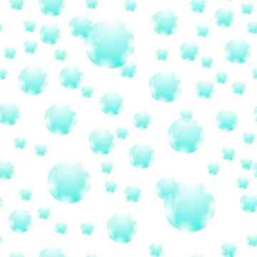 Azure Soap Bubbles Seamless Pattern Stockillustratie