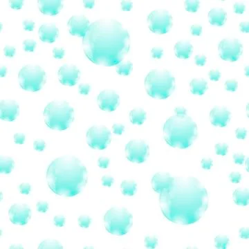 Azure Soap Bubbles Seamless Pattern Stockillustratie