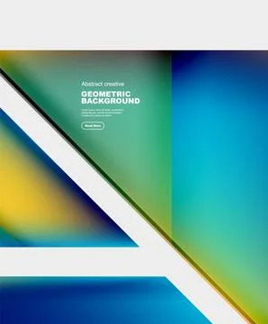 Azure triangle and rectangle shapes on aqua background with electric blue line Stock Illustration