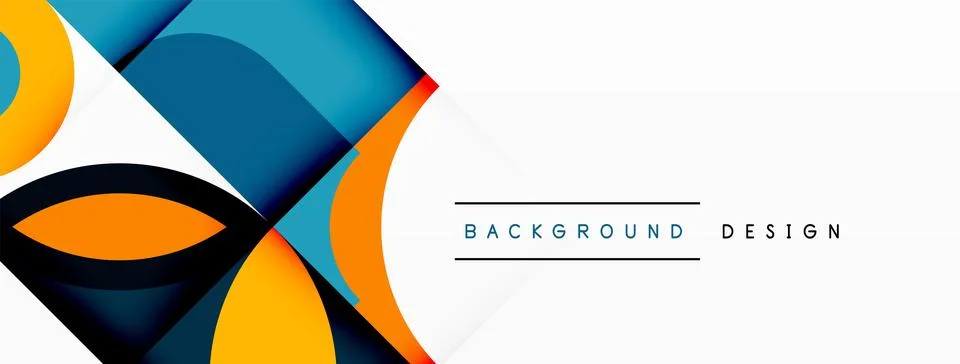 Azure triangle and rectangle shapes in electric blue art on white background Stock Illustration