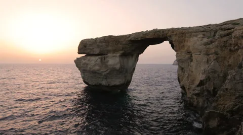 The Azure Window, Malta Stock Footage 38874877