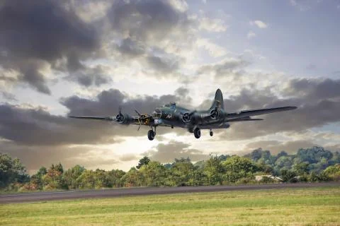 B-17 Bomber Stock Illustration