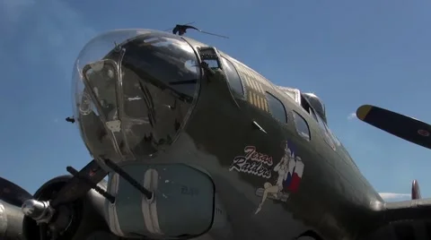 B-17 Parked on Ground.mp4 Stock Footage 64736156
