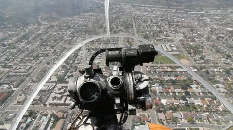 B-17 World War 2 Bomber in Flight Forward navigation Stock Footage 22191444