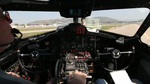 B-17 World War 2 Bomber Taxiing Stock-Footage 22200159