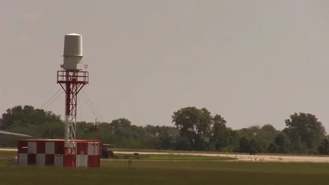 B-2 Stealth bomber taking off from air force base 1 Stock Footage 109576273