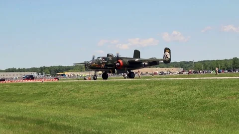 B-25 Mitchell Taxis By Stock Footage 100525492