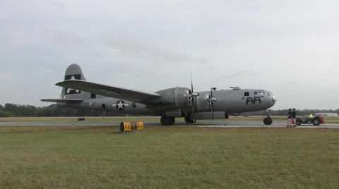 B-29 World War II bomber Stock Footage 64301617