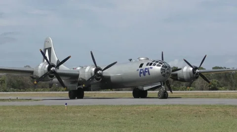 B-29 World War II bomber Stock Footage 66729345
