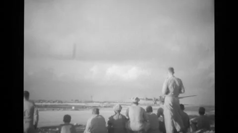 B-29'S Raid Iwo Jima 14 Stock Footage 36303710