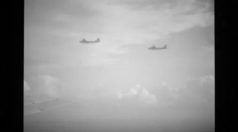 B-29'S Raid Iwo Jima 7 Stock Footage