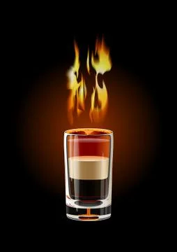 B-52 Shot cocktail Stock Illustration