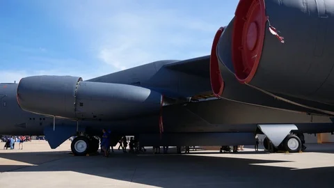 B-52 Stratofortress on Display at Tinker Air Force Base Stock Footage 109328623