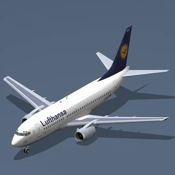 B 737 300 Lufthansa 3d Model Download Pond5