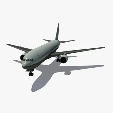 B 767-200 Airplane 3D-Modell