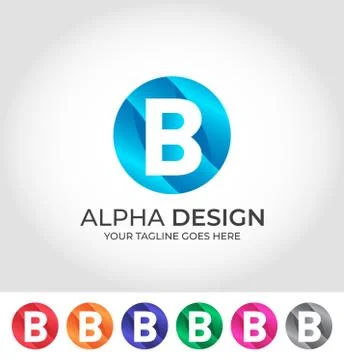 B Alphabet Creative Logo Design Concept Stock Illustration