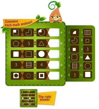 B analogy educational game Stock Illustration