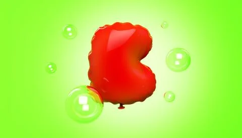 B Balloons Alphabet Illustrazione stock