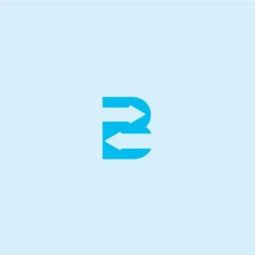B for  barter logo design template Stock Illustration