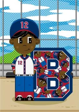 B is for Baseball Alphabet Learning Illustration Stockillustratie