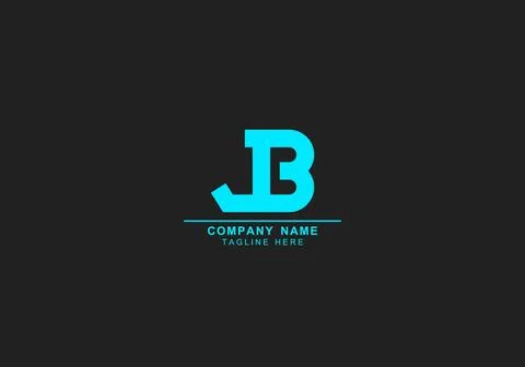 B BB BC JB or BJ minimal creative and modern logo Illustrazione stock