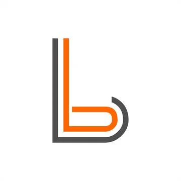 B, bb, bL initials line art geometric company logo Stock Illustration
