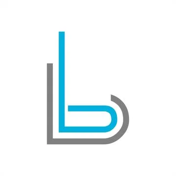 B, bb, bL initials line art geometric company logo Stock Illustration