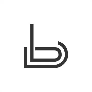B, bc, bu initials line art geometric company logo Stock Illustration