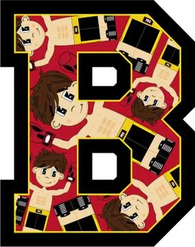 B is for Boxing Alphabet Learning Illustration Stock Illustration