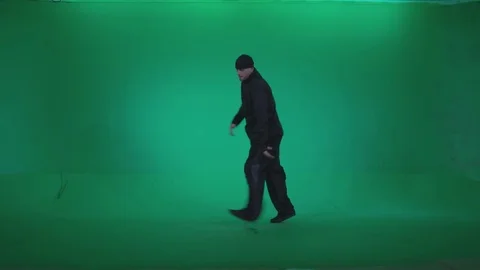 B-Boy Andre Break Dance - 4K Green Screen Video Footage Stock Footage 79236482