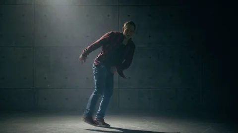 B-boy dancing breakdance Stock Footage 83451952