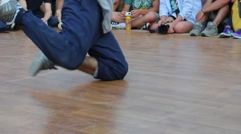 B-boy, Footwork Battle Vídeo Stock 52397852