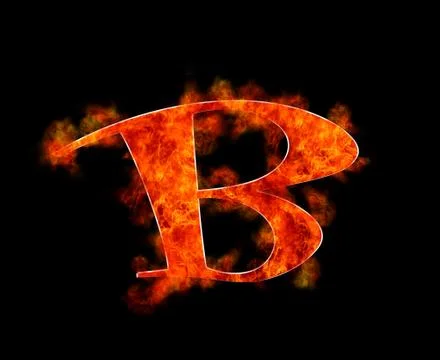 B burning. Stock Illustration