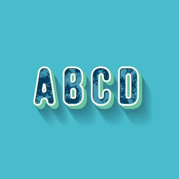 A B C D - 3D Plastique Alphabet Stock Illustration