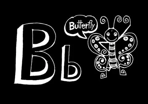 A b c d e f g h i j k l m n o p q r s t u v w x y z cartoon text font Hand dr Illustrazione stock