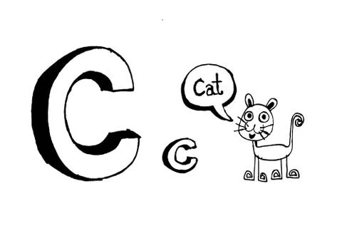 A b c d e f g h i j k l m n o p q r s t u v w x y z cartoon text font Hand dr Illustrazione stock