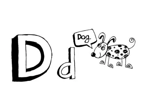 A b c d e f g h i j k l m n o p q r s t u v w x y z cartoon text font Hand dr Illustrazione stock