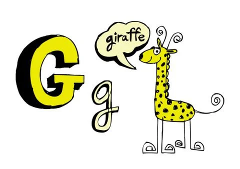 A b c d e f g h i j k l m n o p q r s t u v w x y z cartoon text font Hand dr Illustrazione stock