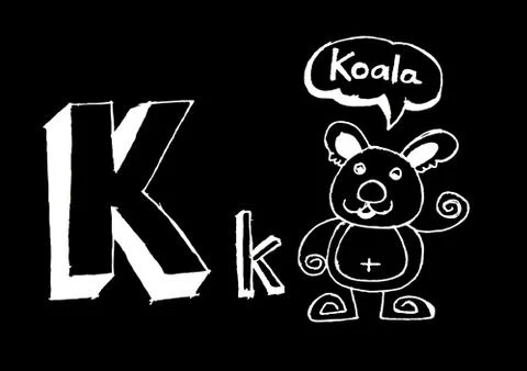 A b c d e f g h i j k l m n o p q r s t u v w x y z cartoon text font Hand dr Illustrazione stock