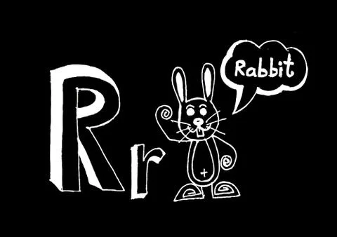 A b c d e f g h i j k l m n o p q r s t u v w x y z cartoon text font Hand dr Illustrazione stock