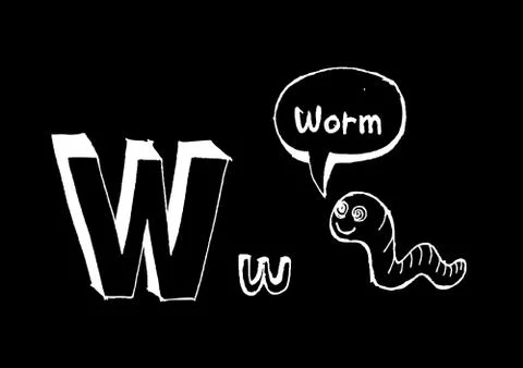 A b c d e f g h i j k l m n o p q r s t u v w x y z cartoon text font Hand dr Illustrazione stock